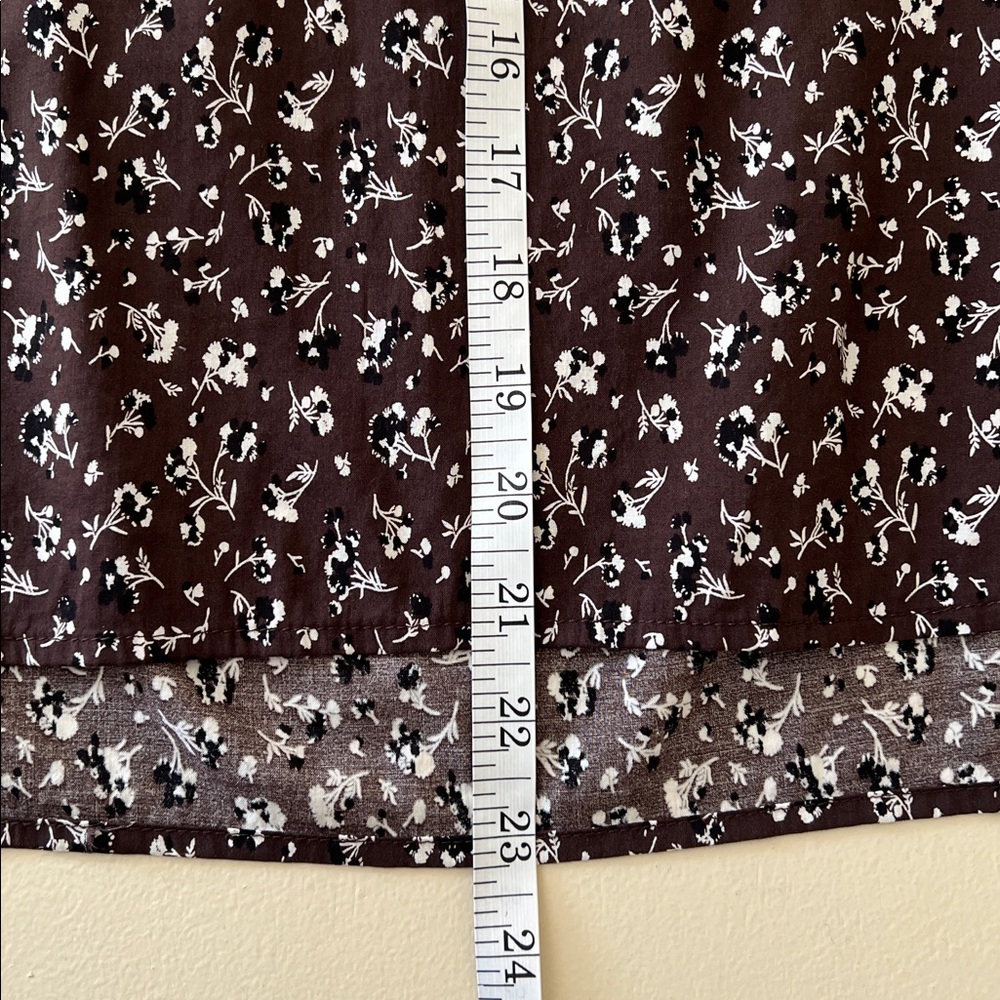 Madewell Women’s V-Neck Long Sleeve Top Dark Caron Size Medium - Picture 12 of 12